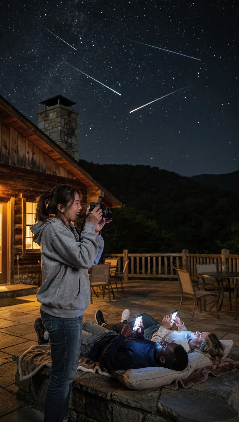 Телескоп, установленный на площадке для наблюдений.